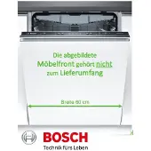 Bosch Serie 2 SMV25EX00E, Voll integriert, Standardgröße (60 cm), Schwarz, Tasten, 1,75 m, 1,65 m