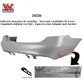VAN WEZEL Stoßfänger 2942544 hinten für Mercedes