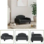 The Living Store Hundebett Schwarz 50x40x30 cm Kunstleder