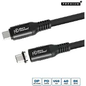 Microconnect MC-LS-USB4CC0.5, 0,5 m, USB C, USB C, USB4 Gen 3x2, Schwarz