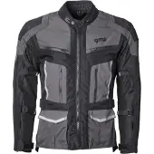 GMS Tigris wasserdichte Motorrad Textiljacke, schwarz/grau, M