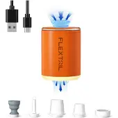 Usorteret Flextail Luftbettpumpe Tiny Pump X2 - Wiederaufladbare Luftbettpumpe - 400LM Laterne - 3-in-1 - Orange