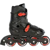 Playlife Inline Skates Riddler Black Cherry, größenverstellbar, Schwarz/Rot, für Kinder, ABEC 5 Kugellager, art. nr.: 880265
