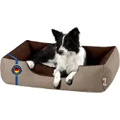 BedDog Hundebett LUPI waschbar,(L) ca. 80x65x18cm,NAMIBSAND (beige/braun)