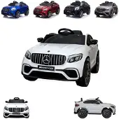 Moni Kinder Elektroauto Mercedes AMG GLC 63S, EVA-Reifen, Musik, Fernbedienung weiß