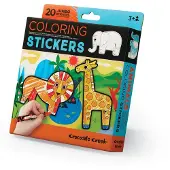 Crocodile Creek Sticker Tiere Malspaß - 20 Stück Bastelset