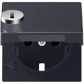 JUNG JG A1520KLSLPLANM Klappd.mit SCHUKO Topf und Schloss Serie A anthrazit