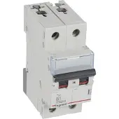 Legrand 404105 TX3 Leitungsschutzschalter B-Charakteristik, 1A, 2-polig, 10kA, 400VAC, 2TE