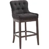 CLP Barhocker Lakewood Stoff, Antik dunkel | Farbe schwarz