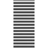 vidaXL Doppelrollo Schwarz 105x230 cm Stoffbreite 100,9 cm Polyester