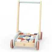 Speedy Monkey - Blockwagen mit 27 Blöcken - 35,5x25x41cm