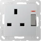 JUNG Steckdose 1f alu glz A UP m.BS IP20 FBel A3171KOAL