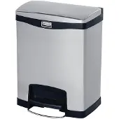 Rubbermaid 1901985, 30 l, Rechteckig, Metall, Kunststoff, Schwarz, Grau, Terrasse, Kunststoff