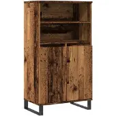 vidaXL Highboard Altholz-Optik 60x36x110 cm Holzwerkstoff