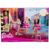 Barbie -Modepuppe Adventskalender mit 24 Überraschungen, bestehend aus Kleidungsstücken und Accessoires, Modepuppe, Weiblich, 3 Jahr(e), Mädchen, 320 mm, 125 g