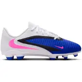 Nike Jr. Phantom 6 Low Club - FG/MG Kinder Fußballschuh - Racer Blue/Weiß/Pink Blast Racer Blue/Weiß/Pink Blast 35.5