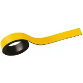 MAUL HEBEL Magnetstreifen (B)20 mm x (L)1.000 mm, gelb beschriftbar, individuell zuschneidbar, Stärke:...