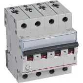 Legrand 403561 TX3 Leitungsschutzschalter C-Charakteristik, 13A, 4-polig, 6kA, 400VAC, 4TE