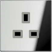 JUNG Steckdose 1f chr mt LS UP m.BS IP20 ZP GCR3521