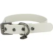 Trixie Halsband Hond Citystyle Pvc Lichtgrijs - 25-32X2 Cm