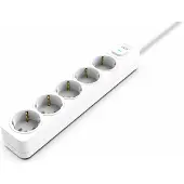 Inca IPW-44GB, 5 AC-Ausgänge, 230 V, 3680 W, 16 A, Weiß, 1,5 m