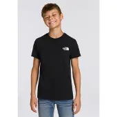 The North Face T-Shirt "TEEN SIMPLE DOME REGULAR SS TEE" für Teens, Kurzarm, mit Rundhalsausschnitt, aus Baumwollmischung