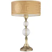 Casa Padrino Luxus Barock Tischleuchte Messing mit Patina / Gold H. 47 cm