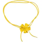 Collezione alessandro Taillengürtel "Blüte" Lederband mit echt Leder Blüte