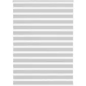 vidaXL Doppelrollo Hellgrau 155x230 cm Stoffbreite 150,9 cm Polyester
