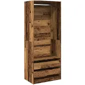 vidaXL Kleiderschrank Altholz-Optik 80x50x200 cm Holzwerkstoff