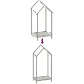 vidaXL Brennholzregal Weiß 40x25x90 cm Kaltgewalzter Stahl