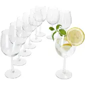 MamboCat 9x Vinissi Wasser- & Weingläser 300ml mit Fuß Cocktailglas Feier Hochzeit Partys