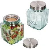 MamboCat 2er Set Salat to Go Vorratsglas 1L Lunch-Box für Salat nachhaltig Aufbewahrung