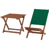 Erst-Holz Klappstuhl Strandstuhl Anglerstuhl Gartenstuhl Stuhl zum Zusammenstecken grüner Bezug V-10-352