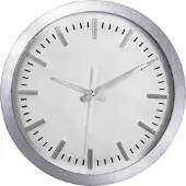B&S Wanduhr Analog rund Ø 34 cm weiß mit Aluminium Gahäuse