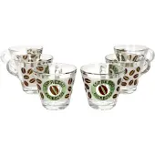 Ritzenhoff & Breker 6er Set Cremona Glas-Espressotasse m. Henkel 60ml grün Becher
