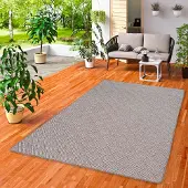 Snapstyle In- und Outdoor Teppich Beidseitig Newport Grau Weiss, Größe:80x400 cm