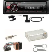 Pioneer MVH-330DAB Bluetooth Digitalradio Einbauset für Mercedes A C M Klasse