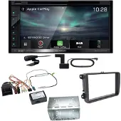 Kenwood DNX-5190DABS Navi CarPlay DAB+ Einbauset für Tiguan Amarok Caddy Jetta