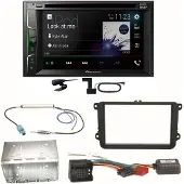 Pioneer AVH-A3200DAB Bluetooth DAB Einbauset für Beetle Jetta Sharan Tiguan T5