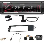 Kenwood KMM-BT408DAB Bluetooth Digitalradio USB Einbauset für BMW 3er E46