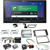 Pioneer AVH-Z9200DAB Android Auto Carplay Einbauset für Audi A6 4B Facelift