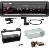 Kenwood KMM-BT408DAB Bluetooth USB Digitalradio Einbauset für Ford Fiesta Fusion