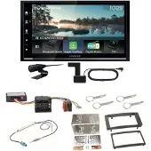 Kenwood DMX7722DABS Android Auto CarPlay Bluetooth Einbauset für Touareg 7L