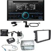 Kenwood DPX-7300DAB Bluetooth DAB Einbauset für Tiguan Amarok Caddy Jetta