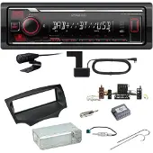 Kenwood KMM-BT408DAB Bluetooth Digitalradio USB Einbauset für Ford KA RU8