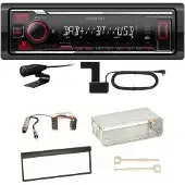 Kenwood KMM-BT408DAB Bluetooth Digitalradio USB Einbauset für Skoda Fabia 6Y
