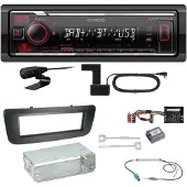 Kenwood KMM-BT408DAB Bluetooth Digitalradio Einbauset für Skoda Fabia 2 Roomster