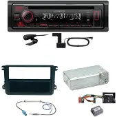 Kenwood KDC-BT450DAB Bluetooth DAB Einbauset für Beetle Jetta Sharan Tiguan T5