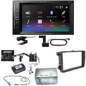 Pioneer DMH-A240DAB DAB+ Bluetooth Einbauset für Tiguan Amarok Caddy Jetta
